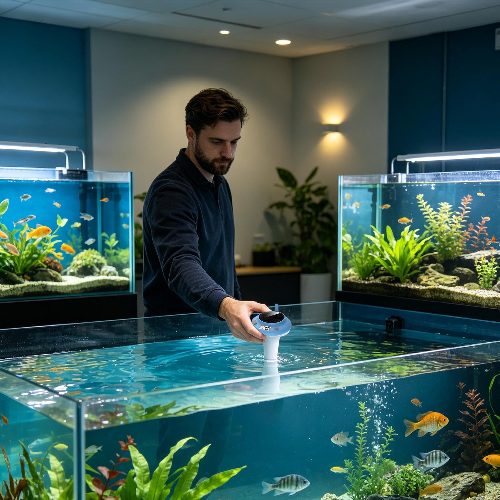 Termometro da piscina monitor digitale galleggiante solare | Termometro dell'acqua per spa, vasche idromassaggio, vasche da bagno, acquari, piscine