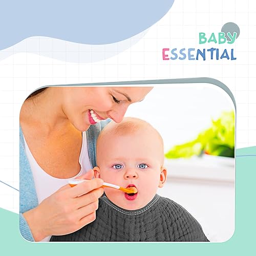 Miniatura 5 de Irenare Paquete de 6 paños de muselina para eructos de algodón, trapos grandes de 20 x 10 pulgadas, 6 capas de trapos para escupir, suaves