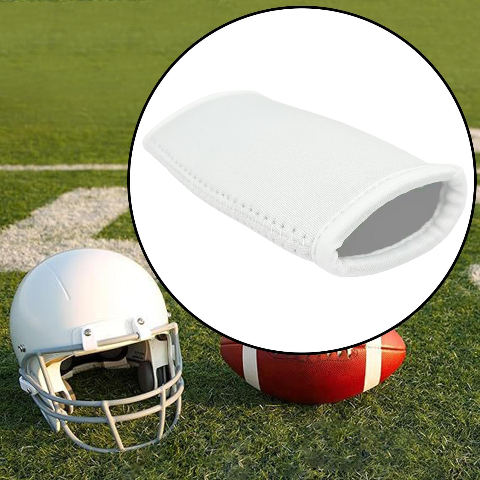 DYNWAVE Football Chin Pad,Chin Strap Cover,Comfortable Football Chin Cover,for Skating,Biking,Skiing,Climbing,Traveling, White