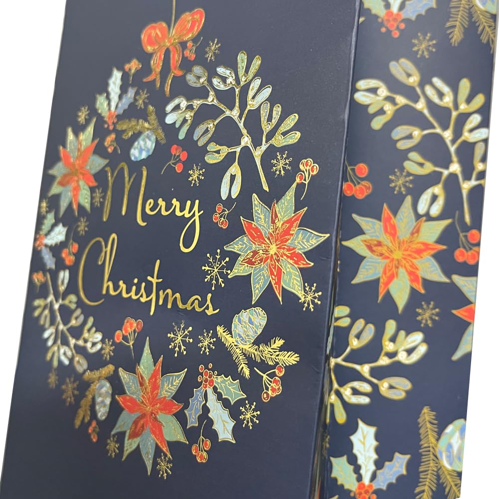 12 PCS Christmas Wine Bottle Bags, Kraft Paper Champagne & Whiskey Wine Gift Bags with Handles - Image 2