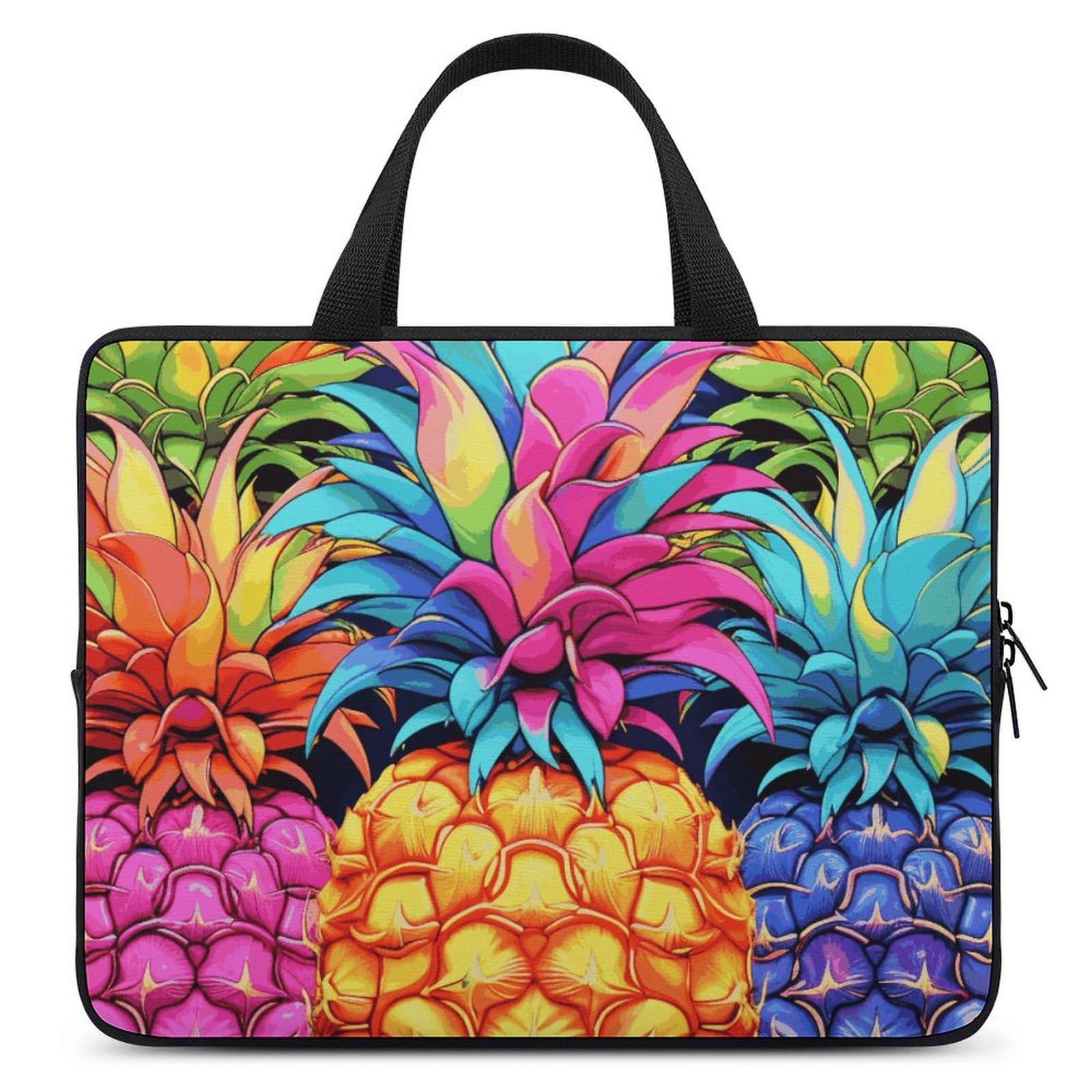 Colorful Pineapple - Custodia per computer portatile da 13", ultra sottile, leggera e impermeabile, in neoprene resistente, con cinghia da polso