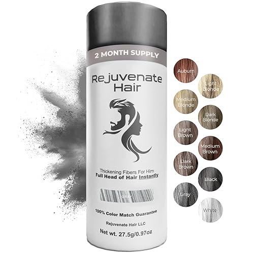 Miniatura 8 de Fibras para adelgazar el cabello (rubio claro), polvo indetectable para el cabello para mujeres y fibras 100% naturales para construir el cabello,
