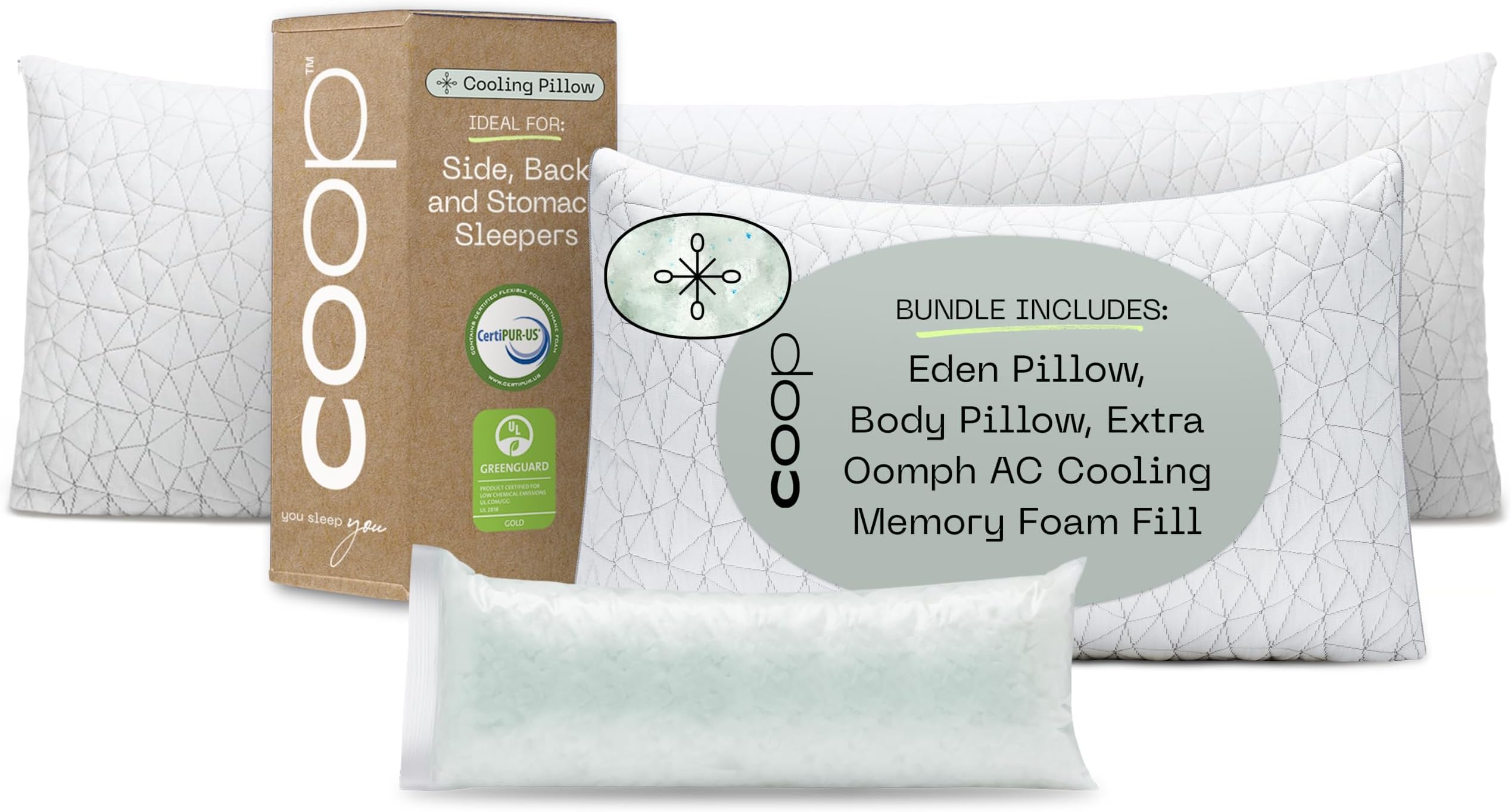 Coop The Eden Cool Adjustable Pillow Queen & The Original