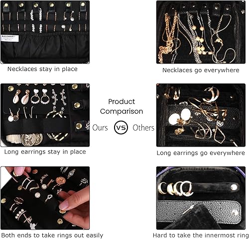 Miniatura 3 de BAGSMART - Organizador de terciopelo para joyas anillos collares pulseras aretes