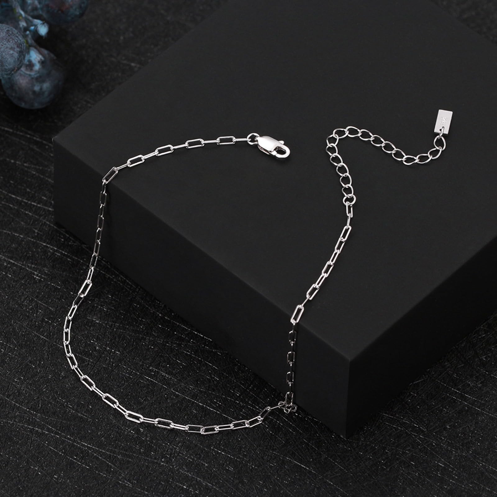 Cavigliere Donna Argento 925, Cavigliera Estiva Doppia Fila con Zirconi A Doppio Strati Argento, Regolabile Fino a 26 cm - Bracciali alla Caviglia da Spiaggia Cavigliere per Donne