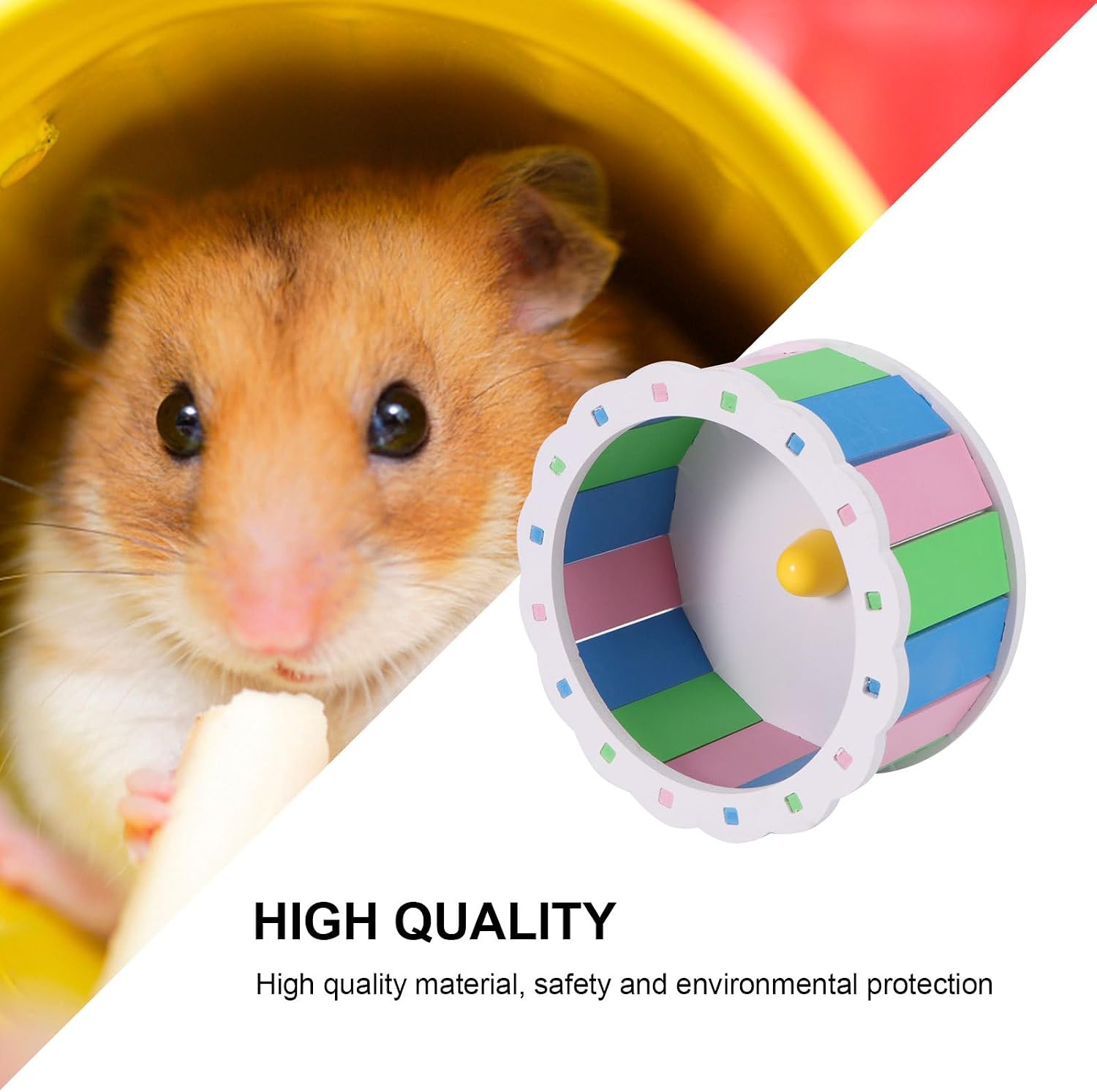 Silent Hamster Exercise Wheel 13Cm Eco-Friendly Pet Running Wheel for Small Animals Cage Use