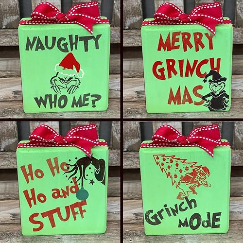 Miniatura 6 de Plantillas navideñas de letras y números para pintar sobre madera, plantillas reutilizables del alfabeto para manualidades, letreros y proyectos de