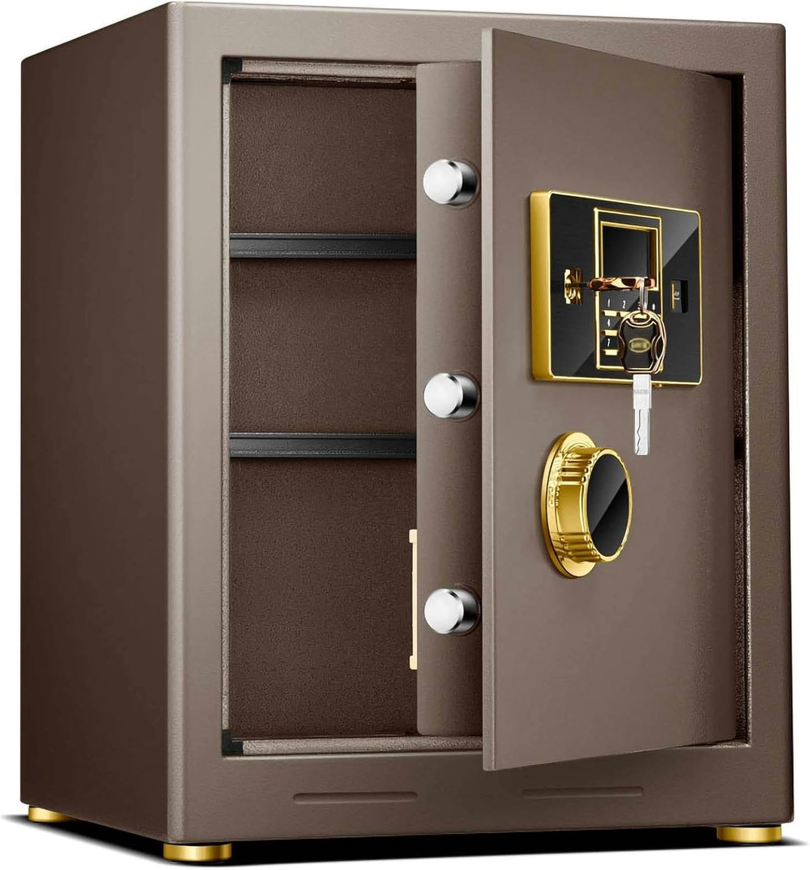 Electronic Digital Security Safe Box Solid Alloy Steel Construction Large Safes for Home Office Hotel Color Black