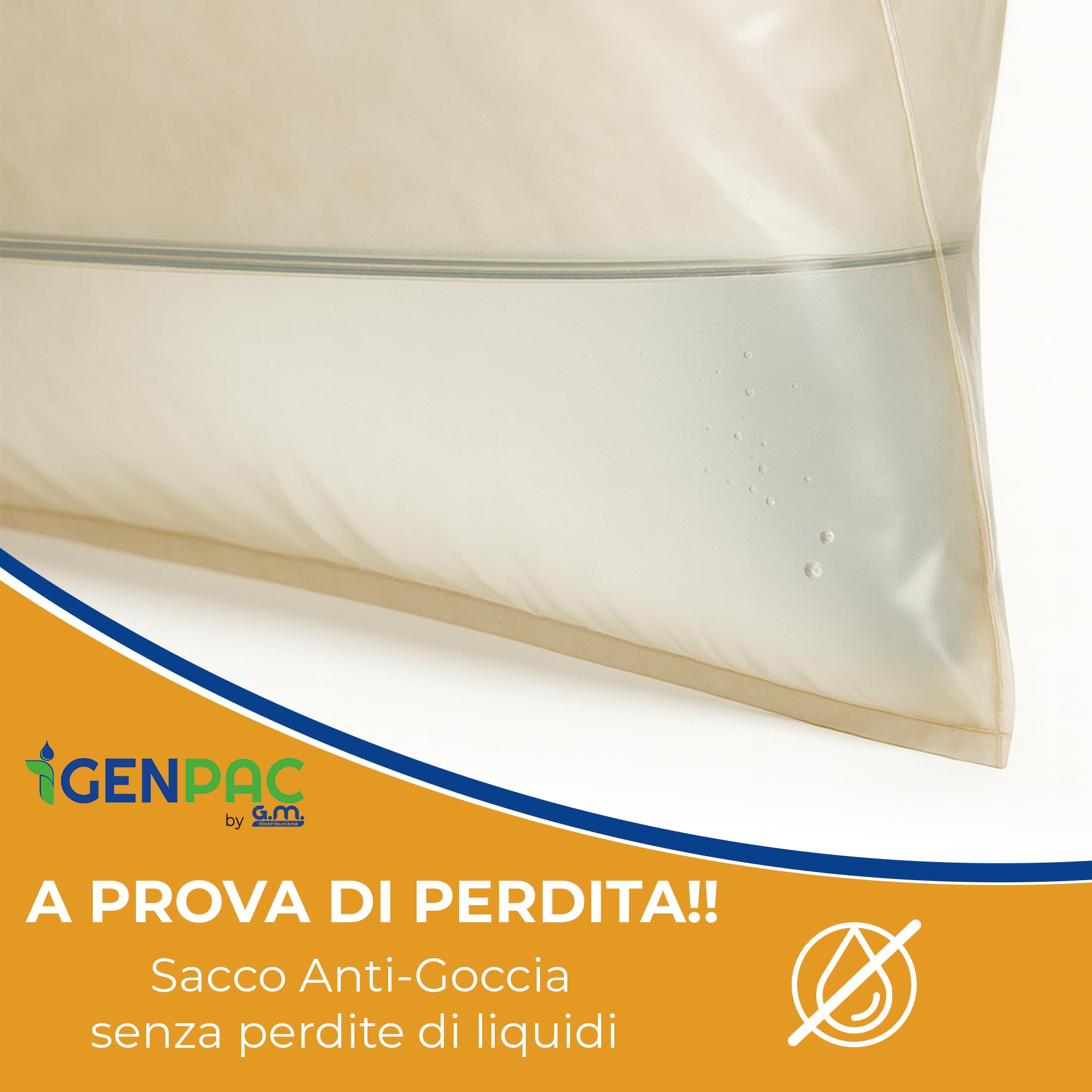 300 Sacchi Spazzatura Grandi Trasparenti 90x120 cm, Extra Resistenti da 150 Litri, Con comode maniglie di chiusura e Fondo Antigoccia, 100% Riciclabili, Made in Italy, Raccolta Differenziata