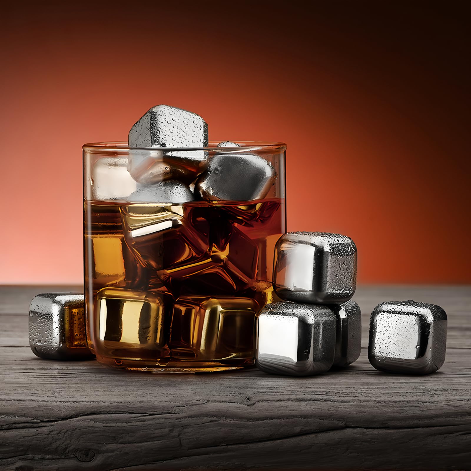 Cooling Cubes, 4-Piece Stainless Steel Chilling Stones for Whiskey — Amazon image 4