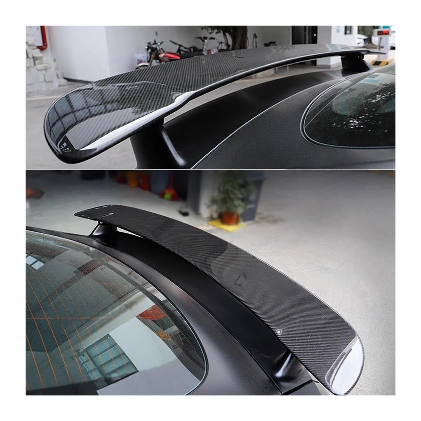 Spoiler posteriore in fibra di carbonio FRP per auto, stile Racing GT, compatibile con Benz AMG GT43 GT50 GT53 OEM Style(Half carbon)