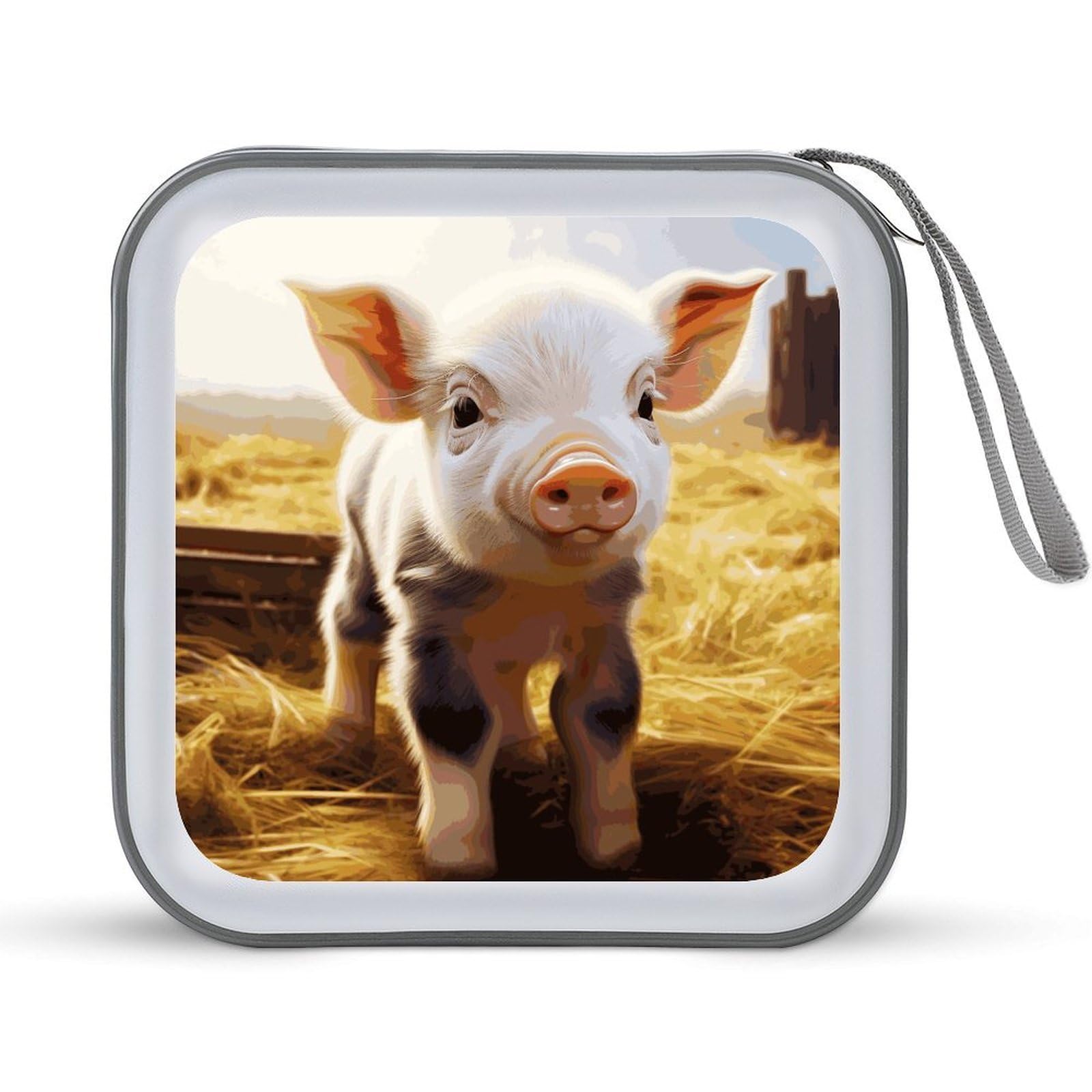Mallette CD gain de place 40 DVD étui portable animaux de la ferme