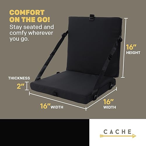 Miniatura 2 de Asientos de estadio para gradas con soporte trasero y cojín acolchado, cojín ligero para estadio, bolsillo de almacenamiento de malla con