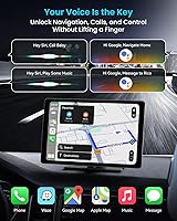 Vista 3 de 11" Extra Large Wireless Apple CarPlay Screen for Car – Ultra-Slim 0.16 Inch Touchscreen Car Stereo with Android Auto, 4K Dash Cam, 1080p Backup