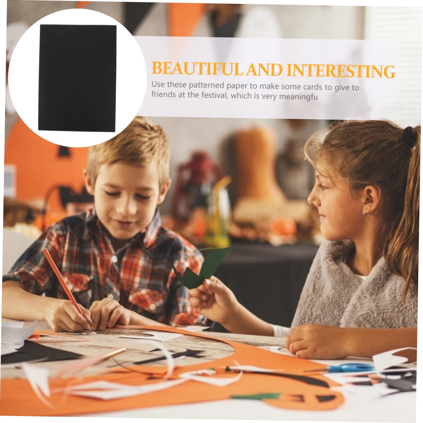 SEWACC 100pièces Papier Cartonné Noir Papiers Pour Loisirs Créatifs Fournitures De Bricolage Imprimante Vierges Pour Impression