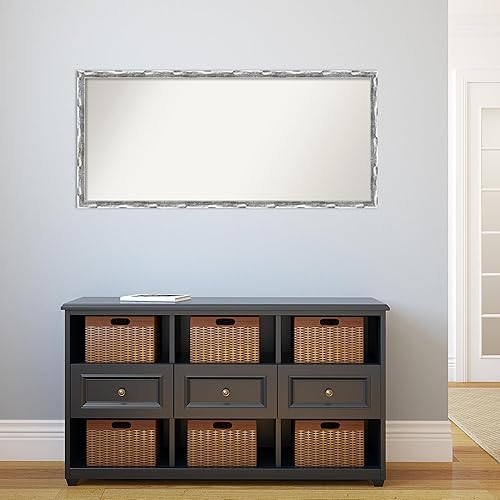 Miniatura 5 de Amanti Art Espejo personalizado, espejo de baño cromado ondulado rayado, espejo de pared o espejo de tocador de baño sobre fregadero (22.25 x 48.25