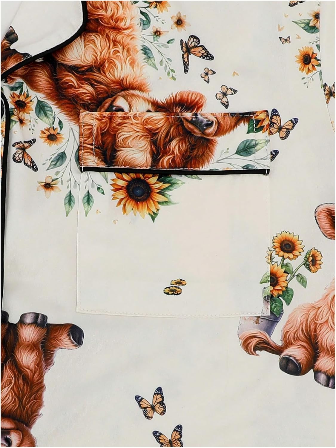 SOLY HUX Women's Cute Sleepwear 3 Piece Pajama Set Matching Shirt and Shorts Pants Loungewear - Image 5