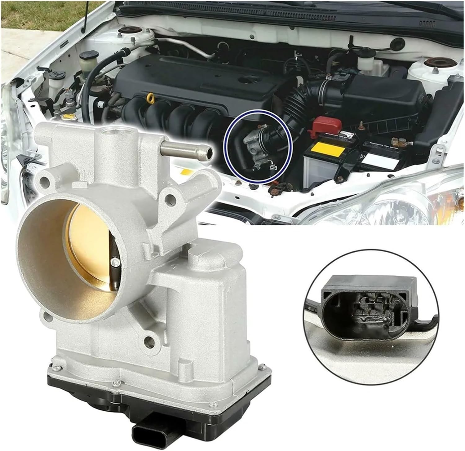 Throttle Body L3R413640 L3R4-13-640 L3G2-13-640A 125001390 L3G213640A Compatible With Mazda 3 5 6 Series 2.0L 2.3L