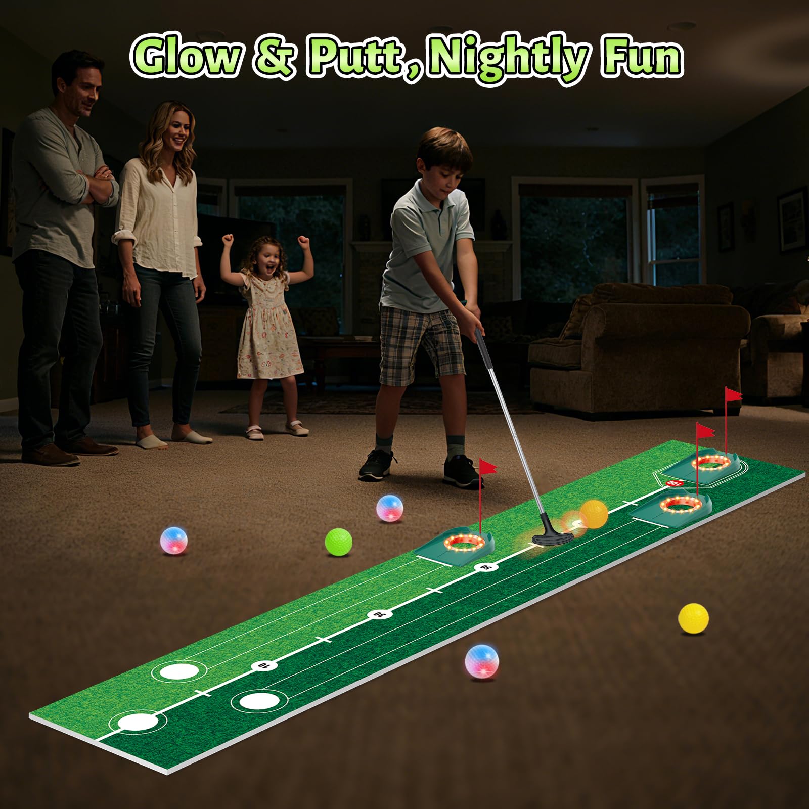 Juego de juguetes de golf para niños para interiores y exteriores para edades de 3 a 8 años