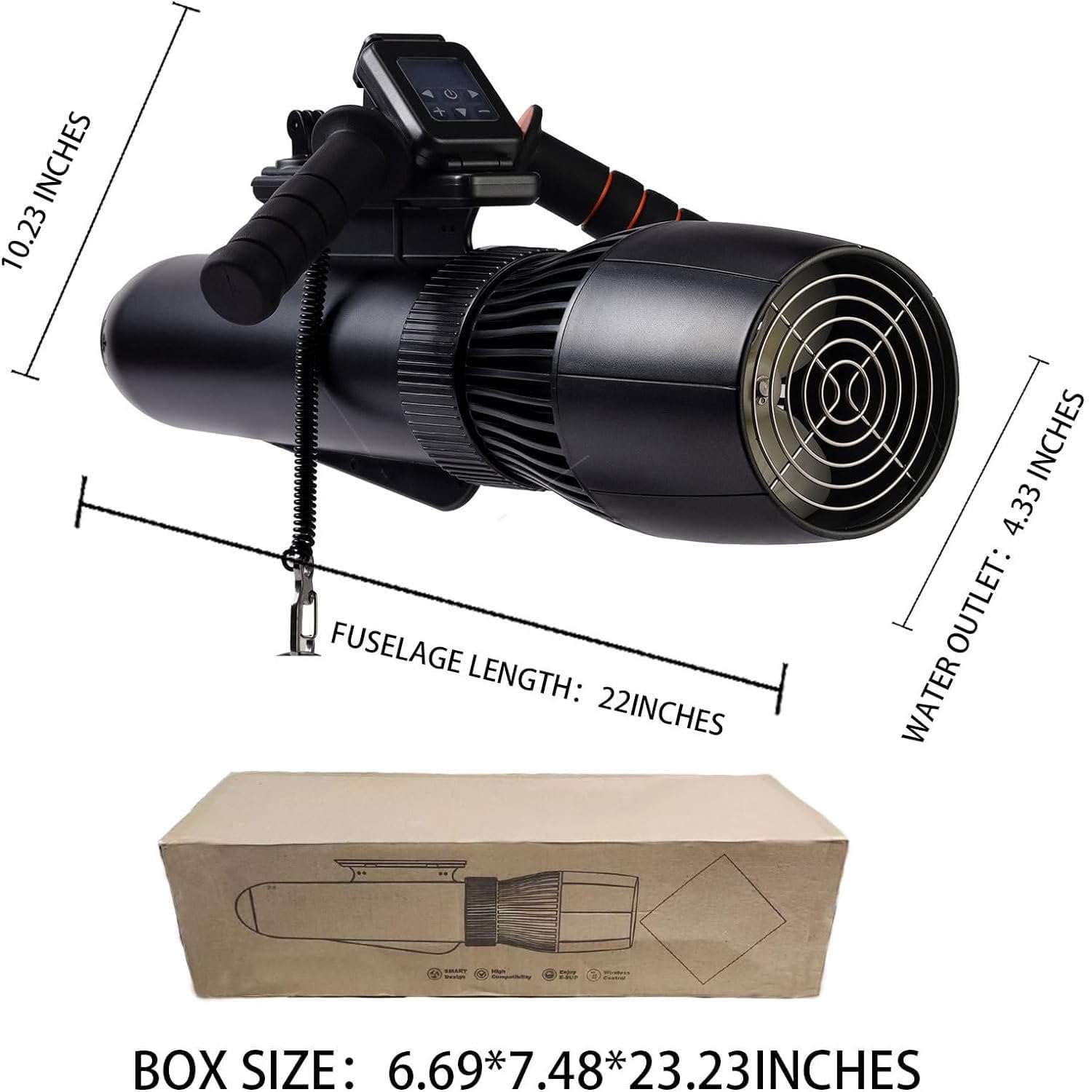 Scooter Submarino, Refuerzo Submarino de 500 W, Velocidad de 2 M/S, batería de Litio, Material de aleación de Aluminio, propulsores de Doble hélice portátiles para bucear, Nadar,4400mAh