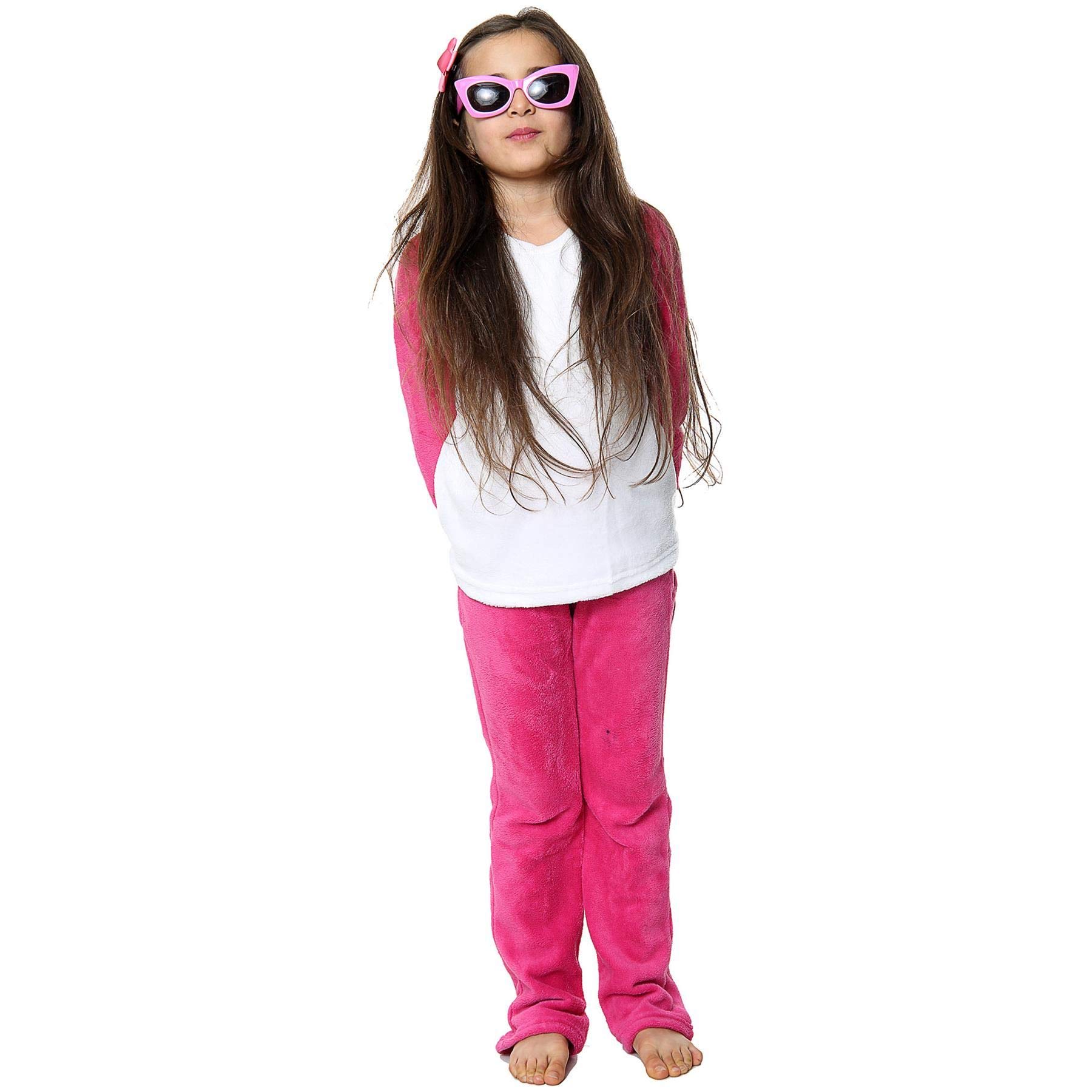 A2z 4 Kids Girls Pink Pyjamas Pjs Soft Fleece 2 Piece Flannel Set - Pjs 179 ._2-3