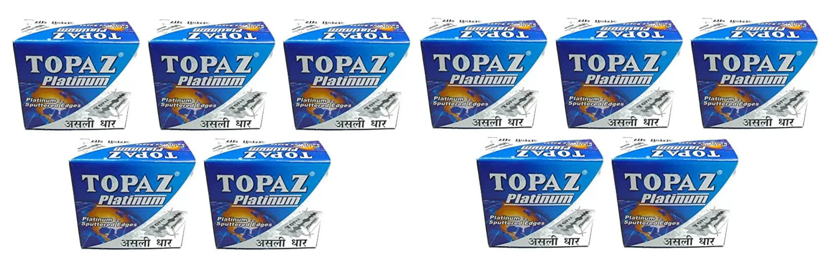 Men Topaz Platinum Double Edge Razor Blades - Pack Of 10 (B0C3CGDXJJ) Amazon Price History, Amazon Price Tracker