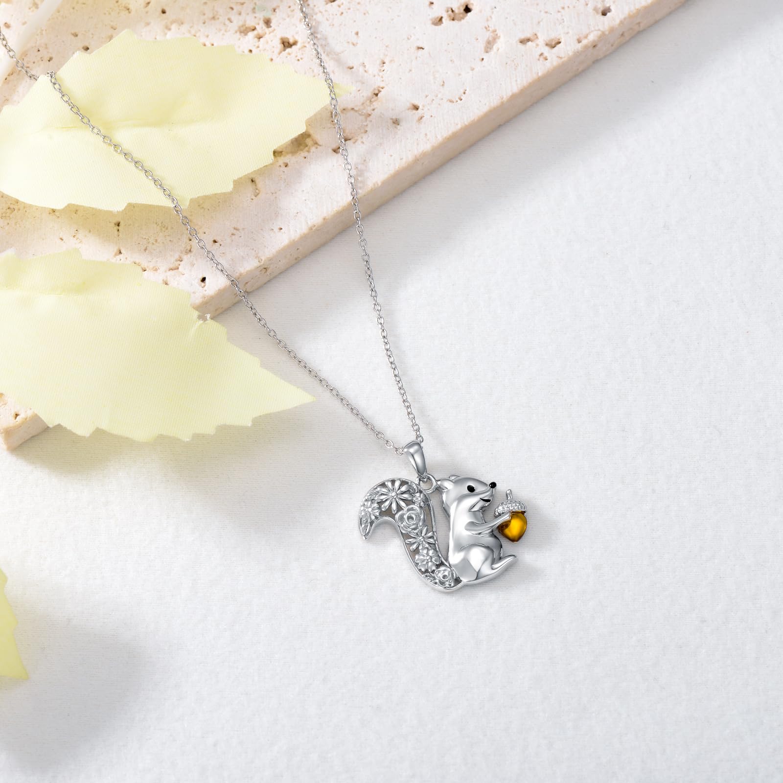 ONEFINITY Kolibri/Panda/Eule/Eichhörnchen/Pfau/Waschbär Kette 925 Sterling Sliver Tier Anhänger Kolibri Schmuck Geschenk für Damen