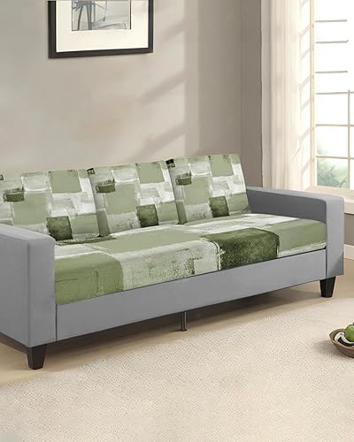 Miniatura 2 de Fundas de cojín elásticas para sofá, seccional, individual, en forma de T, con parte inferior elástica, diseño abstracto moderno, arte callejero,