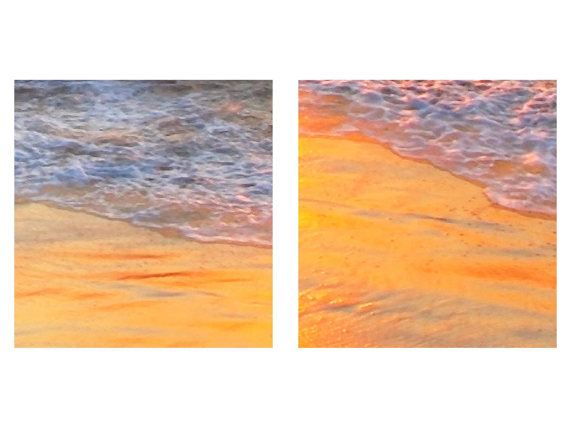 Runa Art - Cuadros Decorativos Amanecer Playa 200 x 100 cm 5 Piezas XXL Decoracion de Pared Diseño Naranja 609551a