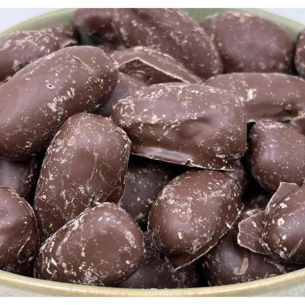 NULTHY 500g - Dátiles Bañados en Chocolate Negro, Snack Dulce Gourmet, Fruta Real, Ideal para Postre y Regalo, Sabor Intenso