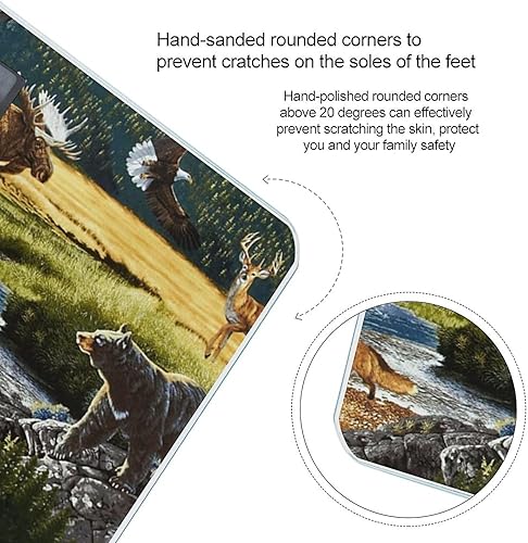 Miniatura 4 de Mountain Wildlife Nature Bear - Escala de alce para peso corporal, báscula de baño digital, diseño de esquina redonda, báscula de peso corporal de