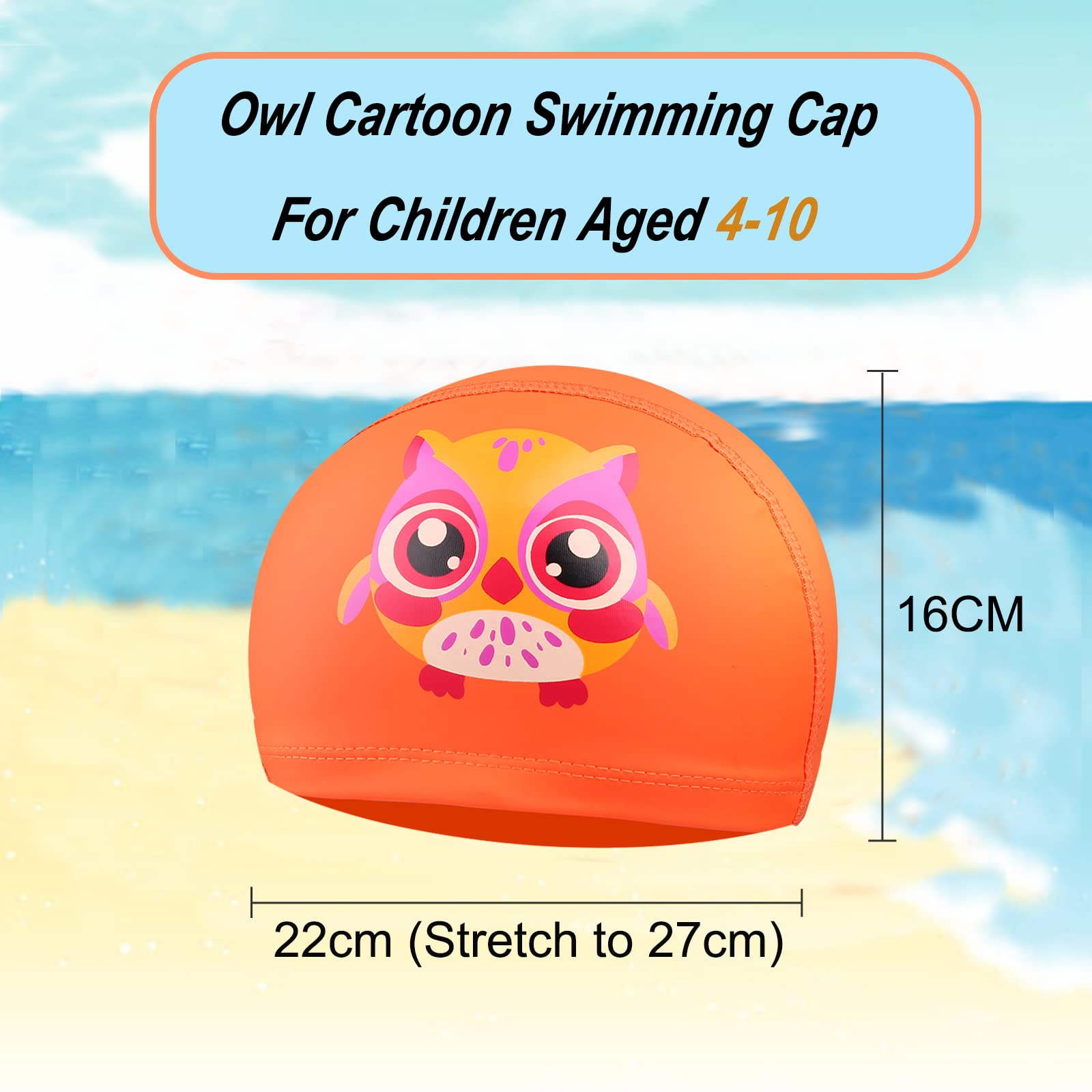 Gorros Natación para Niños - Gorro Piscina para Niños Niñas de 4 a 10 Años