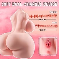 Vista 20 de Muñeca sexual pequeña de 2.7 libras, masturbador masculino, juguete de culo, mini coño de bolsillo, muñeca sexual pequeña, torso con 2 agujeros