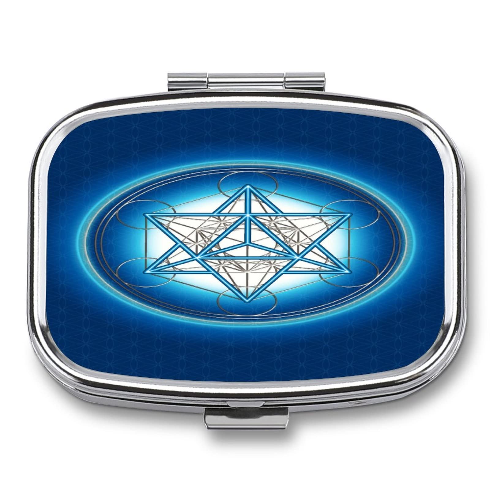 Pastillero Del Gremio De Filósofos Desempleados Pentagrama Azul Pastillero-Pastillero Rectangular 2 Pastillero
