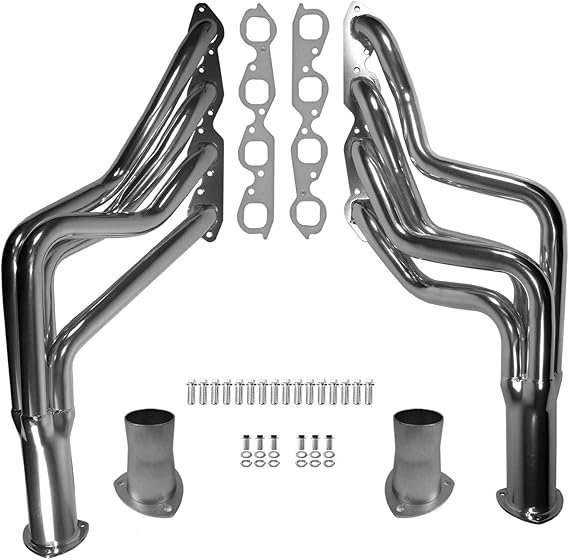 Amazon Com Brand New Pair Of Southwest Speed Long Tube Headers 2 Tubes 396 502 c Triple Process Chrome Plated Compatible With 1968 1974 Chevrolet Camaro Chevelle El Camino Malibu Monte Carlo Bel Air Impala Automotive