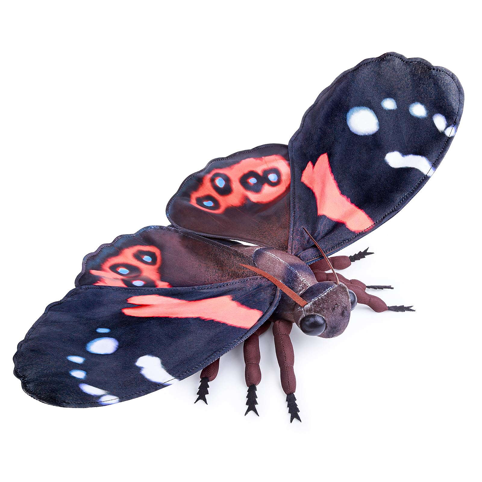 Tiny Heart Realistic Monarch Butterfly Animal Cuddly Toy,Monarch Butterfly Plush Toy Simulation Series,Cambrian Ancient Monarch Butterfly Insect Plush Toy Series Interactive Games,orange/10.6in - Image 4