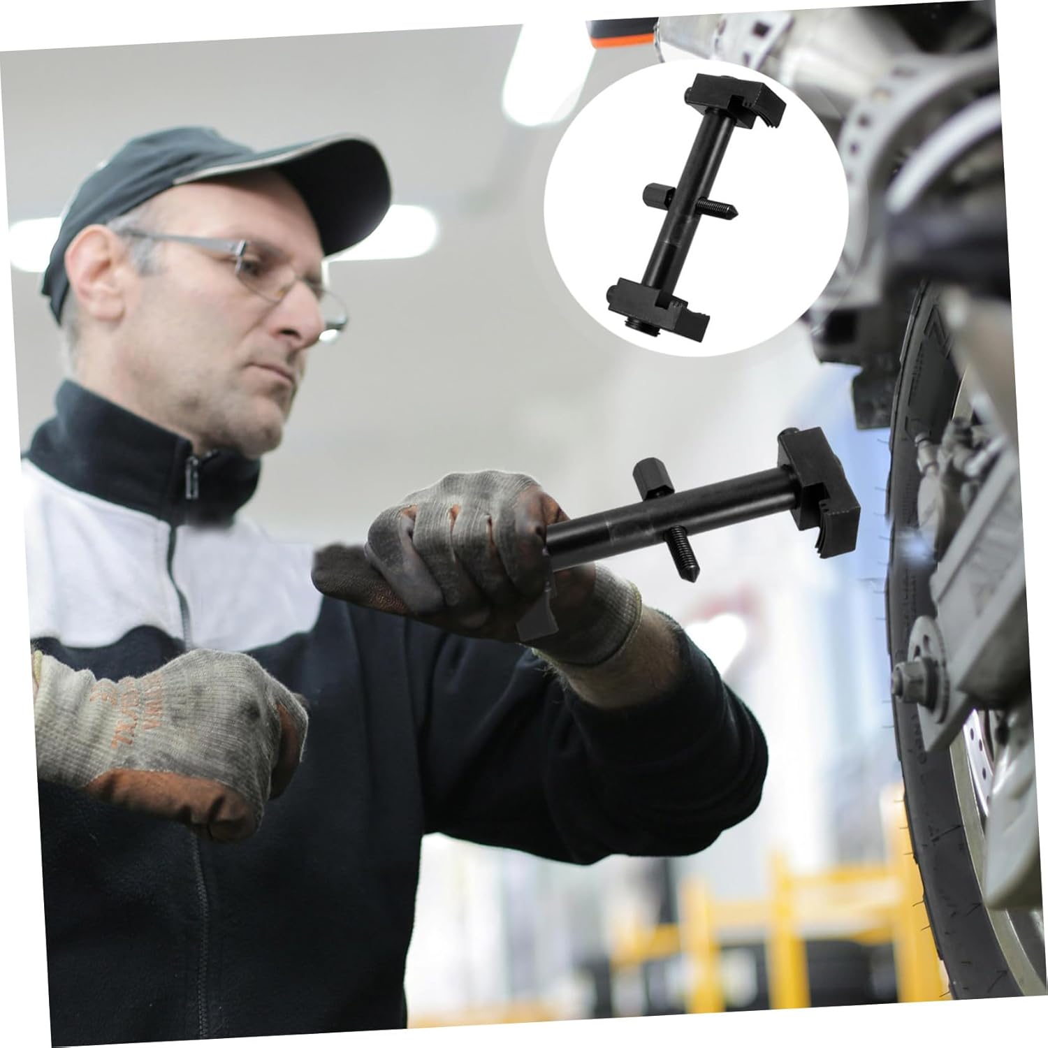 Ciieeo Pulley Removal Tool Multi Functional Crankshaft Pulley Puller for Effortless Removal of Timing Pulleys Durable Construction with Slip Grip for Automotive