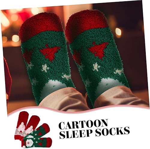 Miniatura 6 de KOMBIUDA 2 Pairs Socks Transparent Ball Christmas Balls Miss Comfortable Gift Fabric