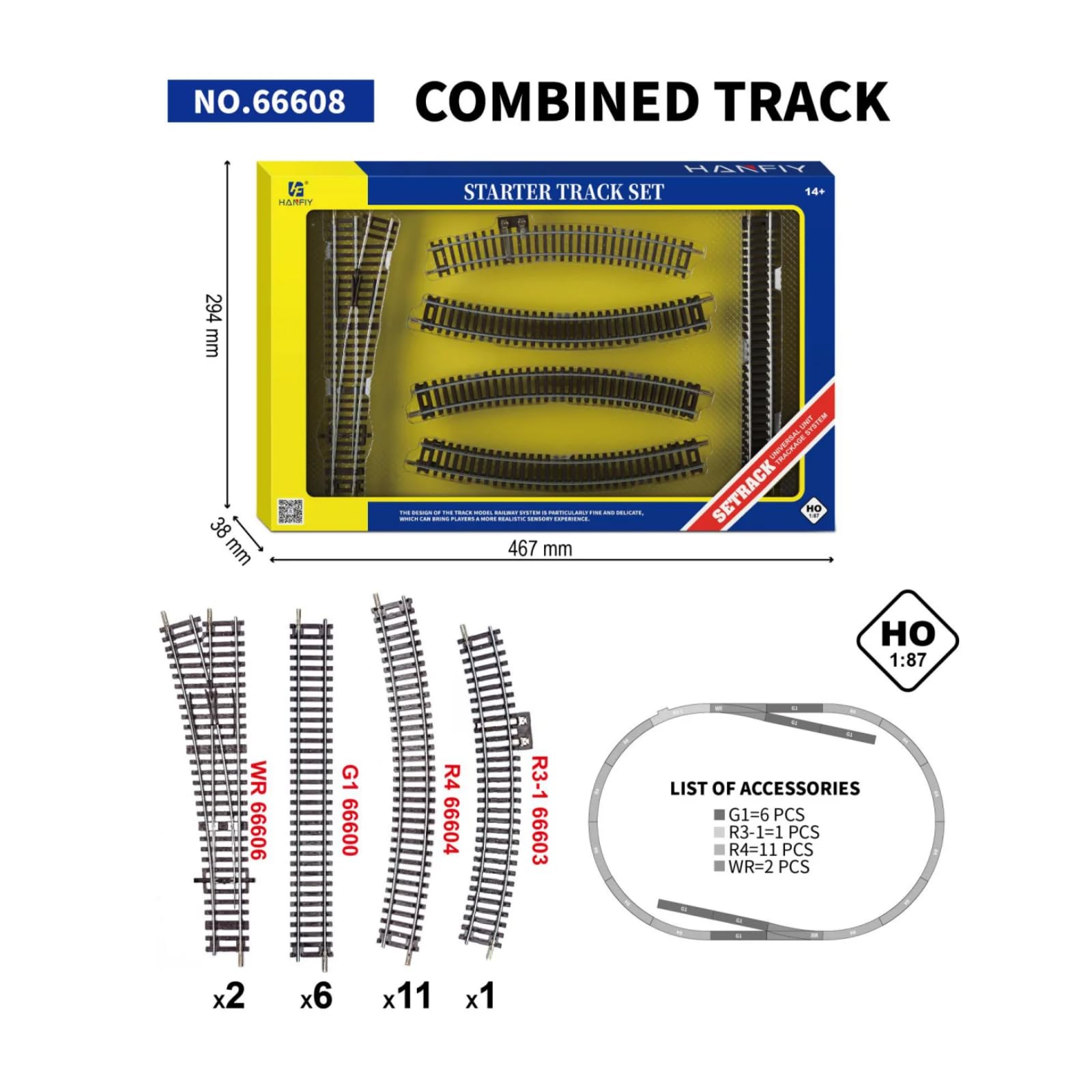 Kit De Rails HO 1/87 HTLNUZD – Nickel Argenté, Courbes Et Aiguillages, Un Régal Pour Les Fans De Trains Miniatures !