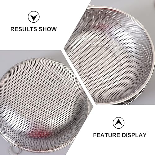 Miniatura 5 de DOITOOL Colador de arroz, diseño de agujero fino para drenaje rápido, a prueba de fugas, cesta de lavabo de acero inoxidable