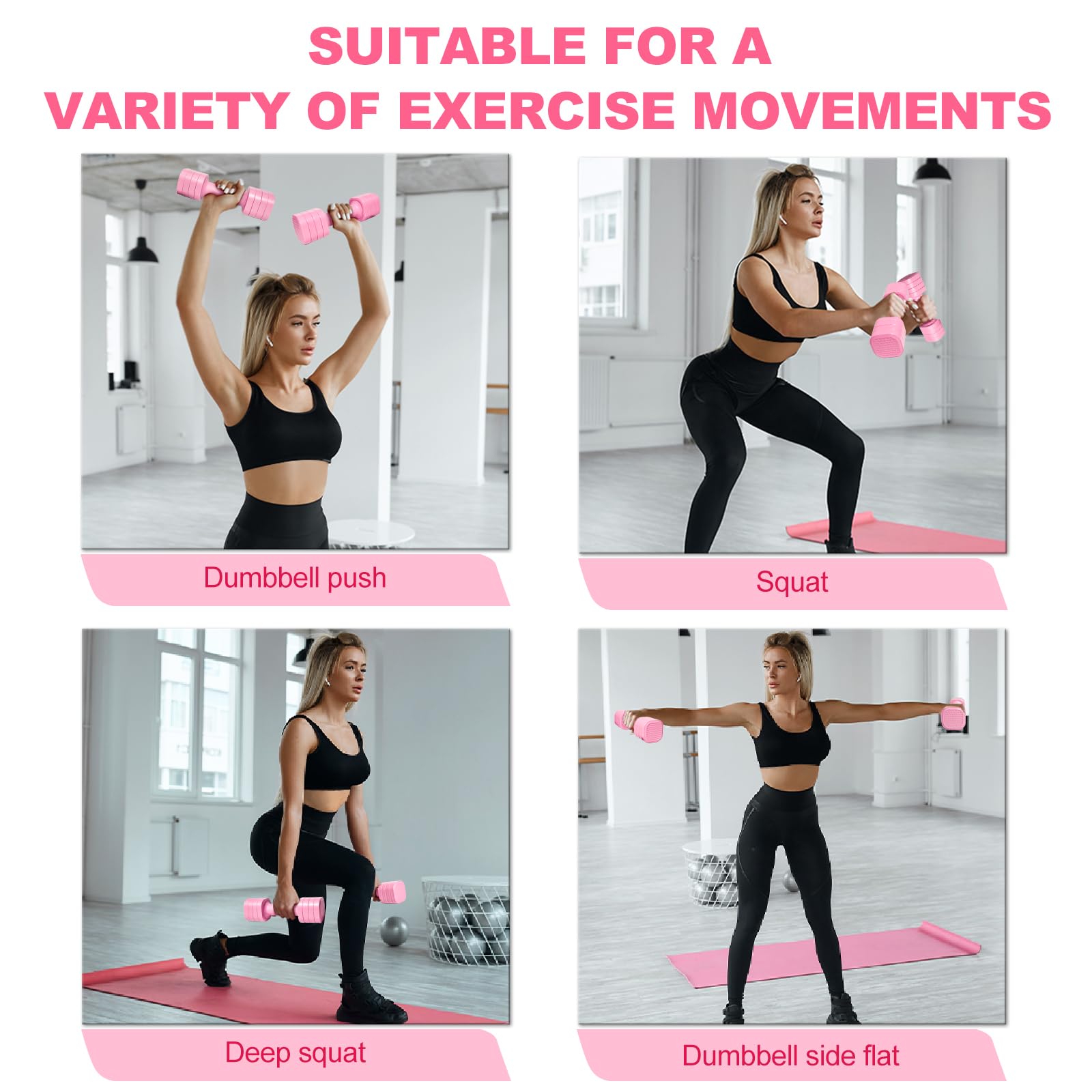 4,54 KG Hanteln Verstellbar, 4 in 1 Kurzhanteln Verstellbar für Frauen Männer Hantelset Kurzhantel Set Kurzhantel-Set für Home Gym Übung Workout Krafttraining Workout
