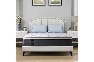 QUEEN ROSE Queen Size Mattress, 12 Inch Queen Mattress Pillow Top Hybrid...