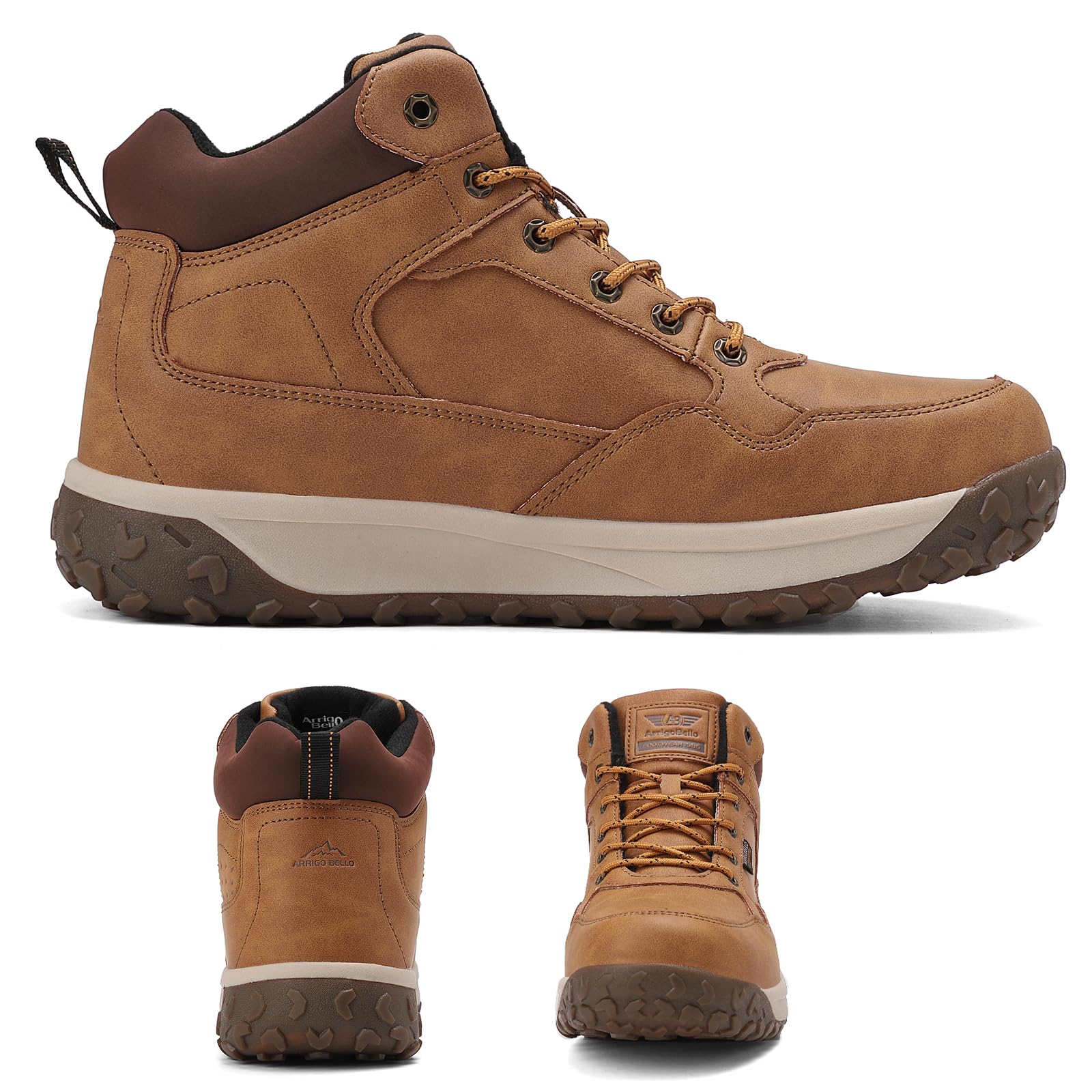 ARRIGO BELLO Scarpe Invernali Uomo Stivali Neve Foderati di Caldo Scarpe Trekking Alpinismo Antiscivolo 41-46