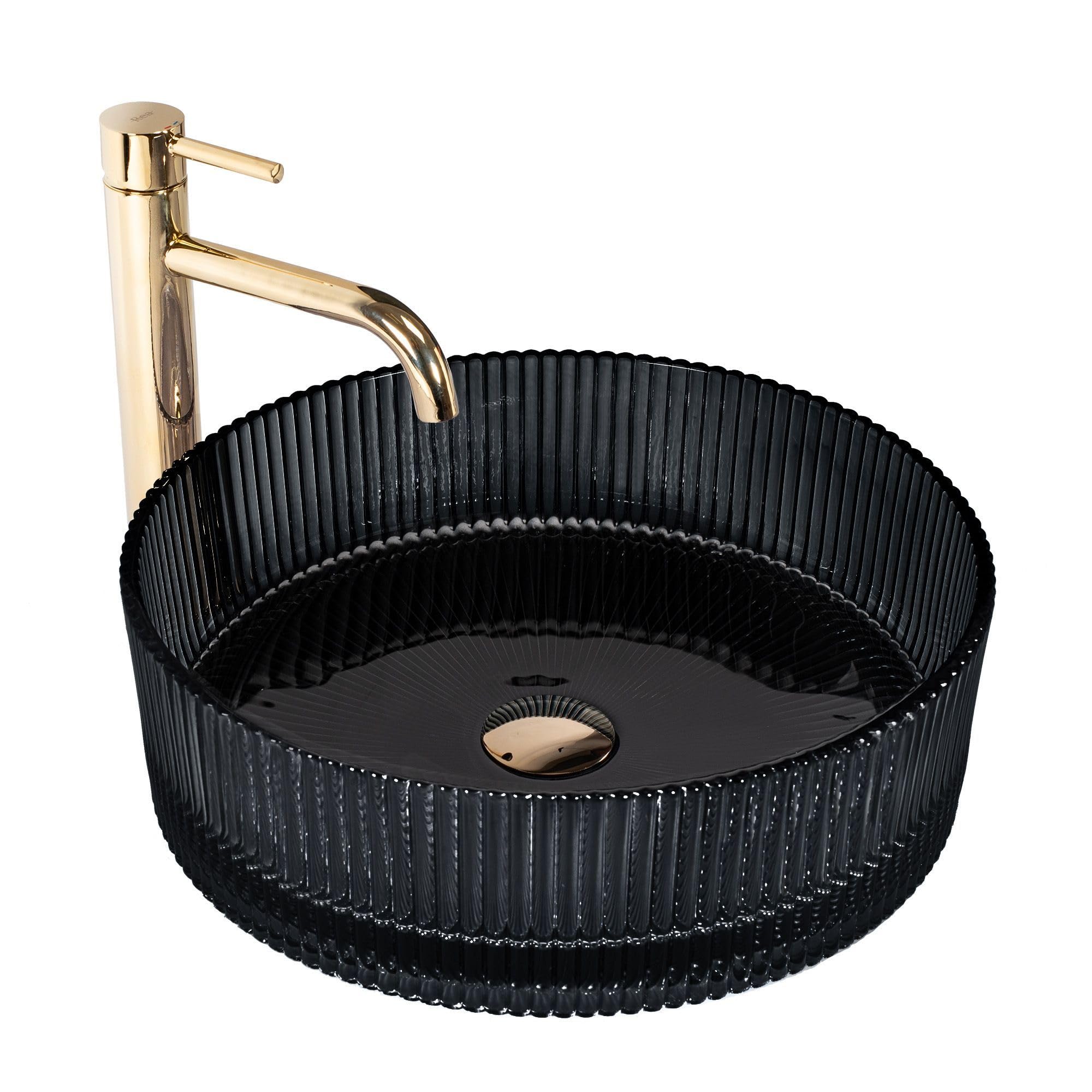 Lavabo Sobre Encimera Rea Ingrid Negro