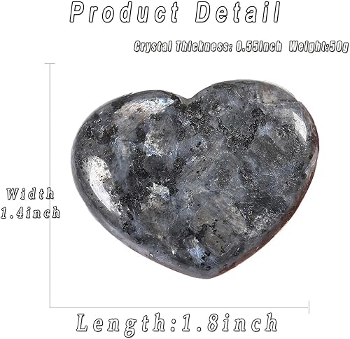 Miniatura 4 de MAIBAOTA Corazón de cristal de 1.772 in, cristales curativos grandes, piedra de amor, piedra natural de reiki, regalos para mamá, día de la madre,