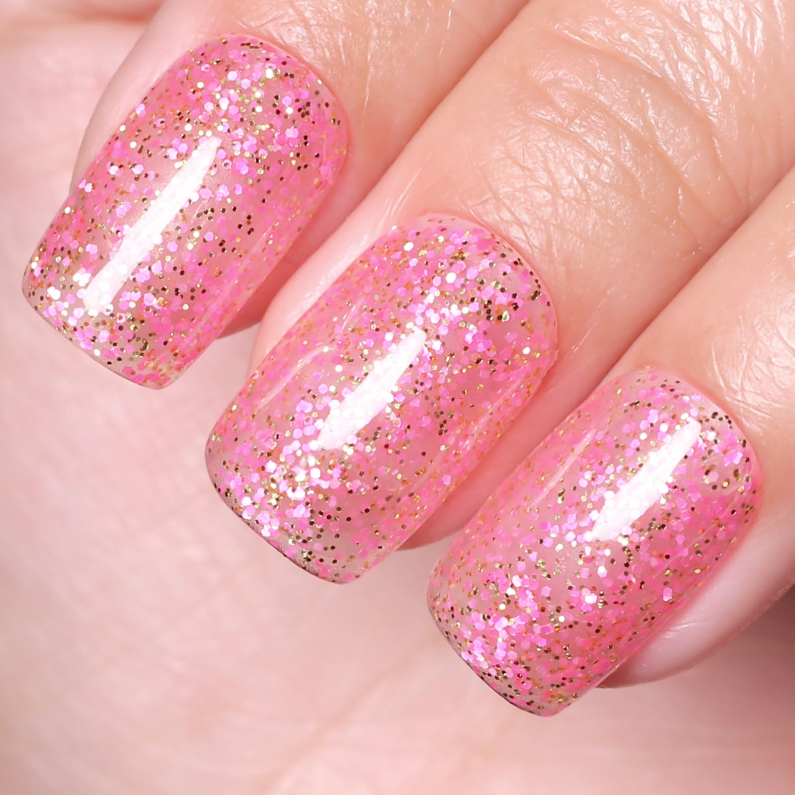 Ozzeal Iridescent Nude Mauve Pink Gel Nail Polish, 15ML Sparkle Shimmer Glitter, Soak Off LED UV Gel Nail Polish for Art DIY Manicure — view 31