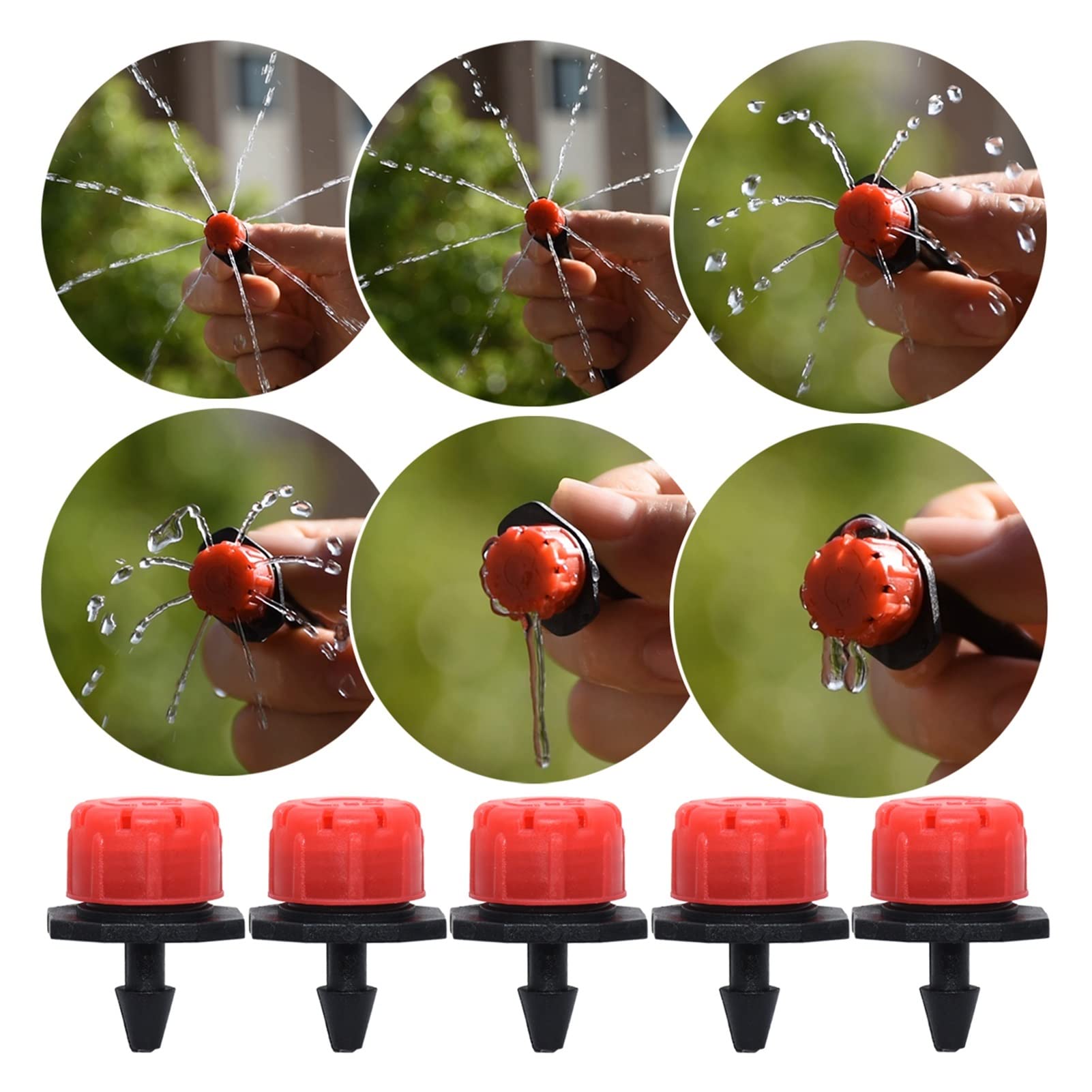 Kit de riego por goteo 5M-50M Kit de riego por goteo automático de jardín y sistema de boquillas, kit de micro gotero para invernaderos de balcón y terraza (color: KSL01-KIT112-10M)