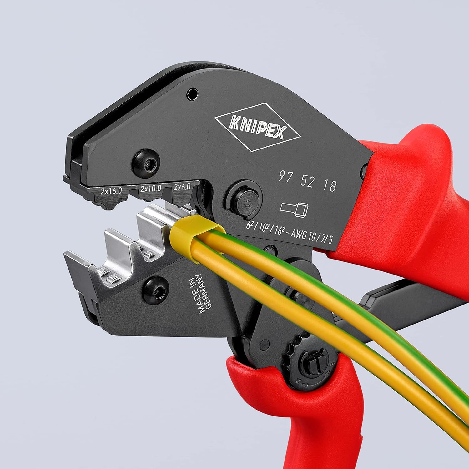 KNIPEX Szczypce do zagniatania obsługiwane dwoma rękoma pokryte antypoślizgowym tworzywem sztucznym 250 mm, 97 52 18