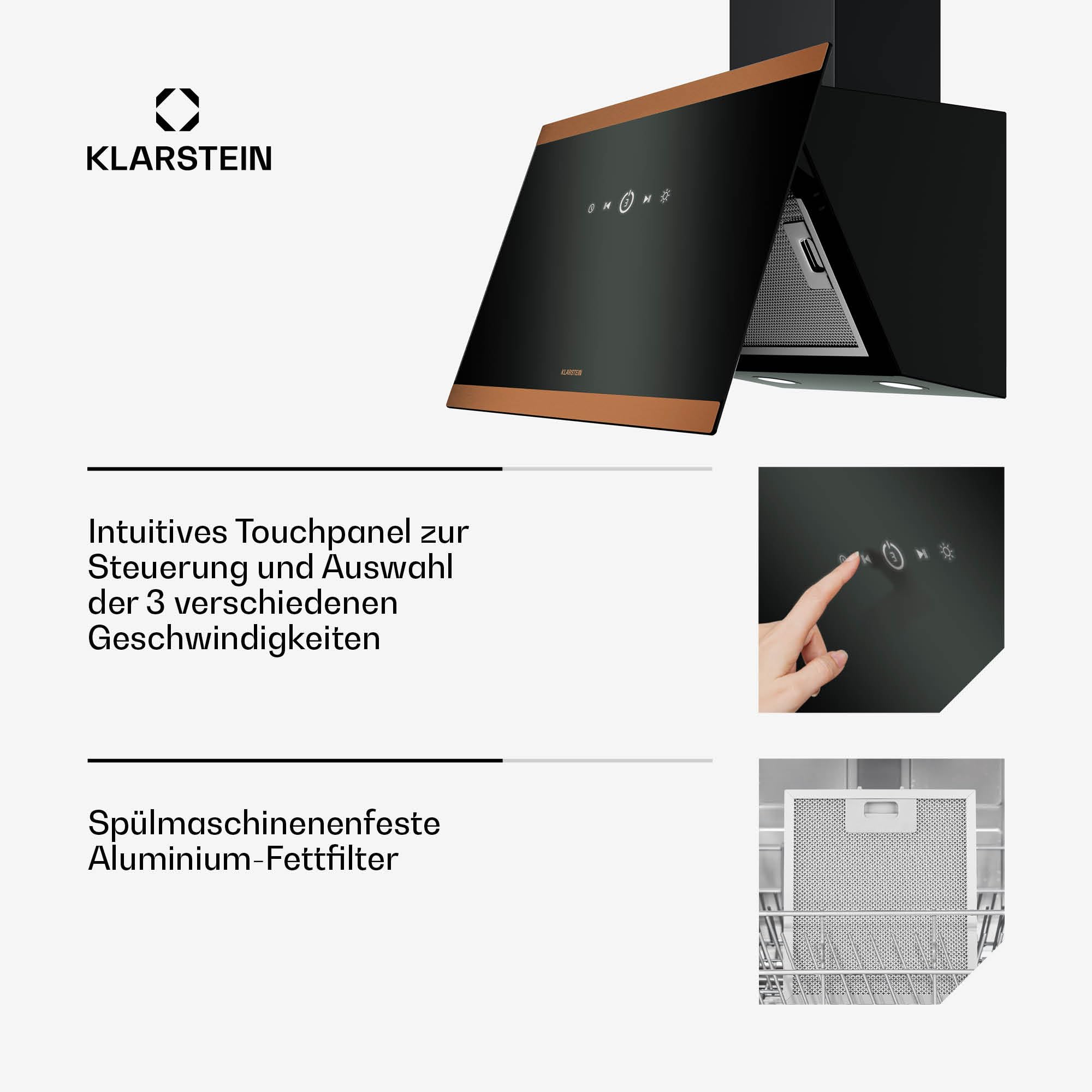 Klarstein FlashLine Kopffrei-Dunstabzugshaube 60 Cm Produktbild-Vorschau 4