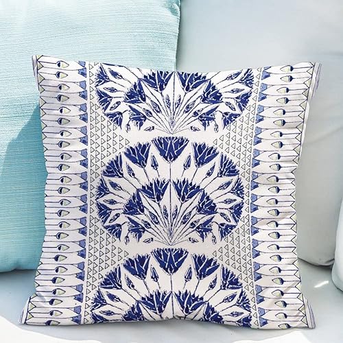 Funda de cojín azul y blanca de Thibaut Cairo, fundas de almohada de Anna Francesa, almohada decorativa para el hogar, almohadas decorativas para